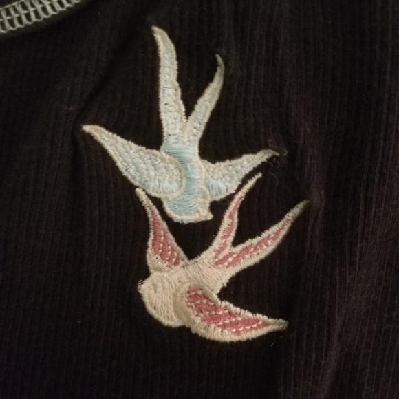 Free People Long-Sleeve Tee Black Medium - Picture 5 of 5